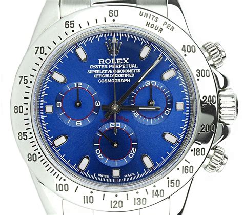 rolex daytona blue dial steel|rolex daytona 116520 price.